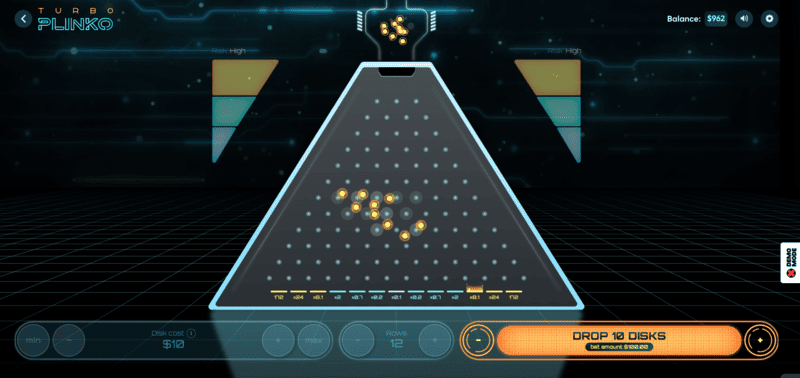 Plinko Turbo spel för riktiga pengar